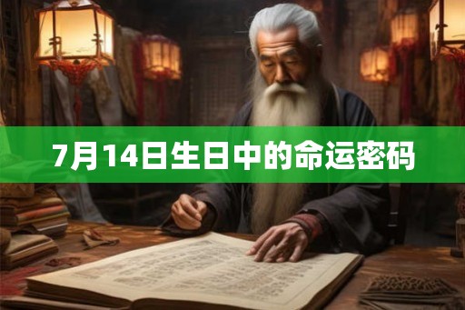7月14日生日中的命运密码 7月14日生日中的命运密码