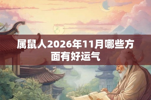属鼠人2026年11月哪些方面有好运气