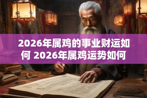 2026年属鸡的事业财运如何 2026年属鸡运势如何