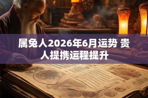 属兔人2026年6月运势 贵人提携运程提升