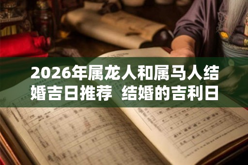 2026年属龙人和属马人结婚吉日推荐  结婚的吉利日子
