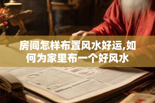 房间怎样布置风水好运,如何为家里布一个好风水