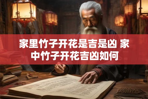 家里竹子开花是吉是凶 家中竹子开花吉凶如何