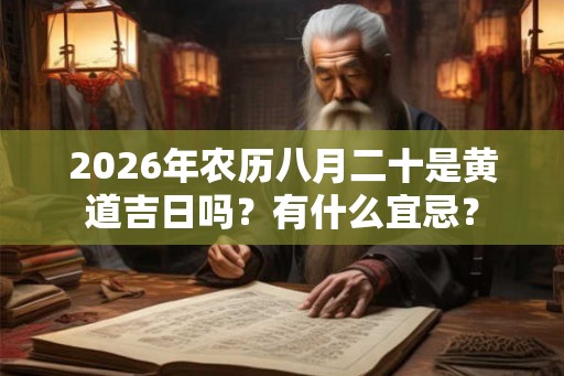 2026年农历八月二十是黄道吉日吗？有什么宜忌？