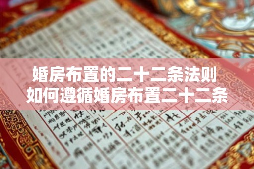 婚房布置的二十二条法则 如何遵循婚房布置二十二条法则