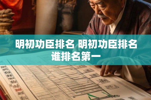 明初功臣排名 明初功臣排名谁排名第一