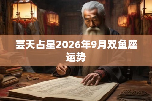 芸天占星2026年9月双鱼座运势