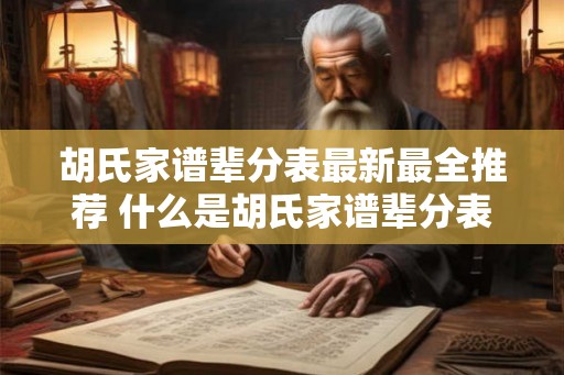 胡氏家谱辈分表最新最全推荐 什么是胡氏家谱辈分表最新最全