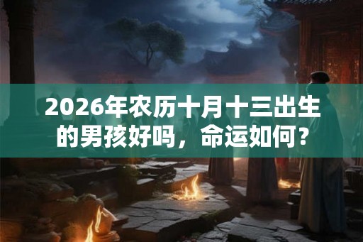 2026年农历十月十三出生的男孩好吗，命运如何？