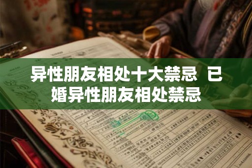 异性朋友相处十大禁忌  已婚异性朋友相处禁忌