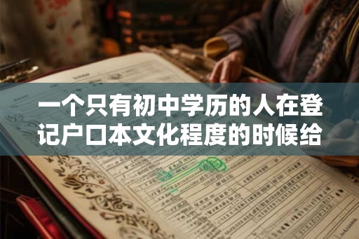 一个只有初中学历的人在登记户口本文化程度的时候给警察说个本科学历