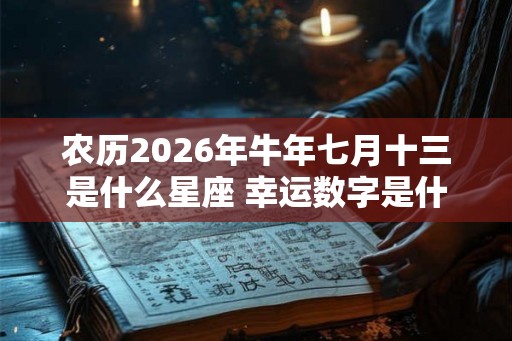 农历2026年牛年七月十三是什么星座 幸运数字是什么