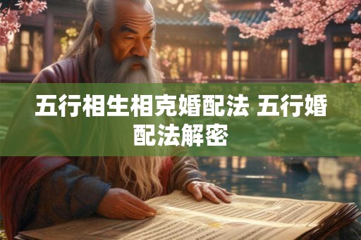 五行相生相克婚配法 五行婚配法解密