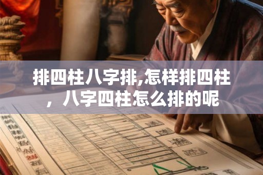 排四柱八字排,怎样排四柱，八字四柱怎么排的呢