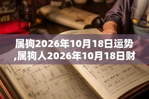 属狗2026年10月18日运势,属狗人2026年10月18日财运,生肖狗2026年10月18日运势