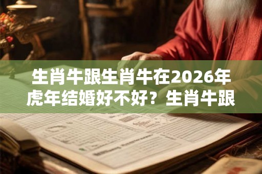 生肖牛跟生肖牛在2026年虎年结婚好不好?生肖牛跟什么生肖最配? 生肖牛跟生肖牛在2026年虎年结婚好不好?生肖牛跟什么生肖最配?