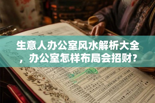 生意人办公室风水解析大全，办公室怎样布局会招财？
