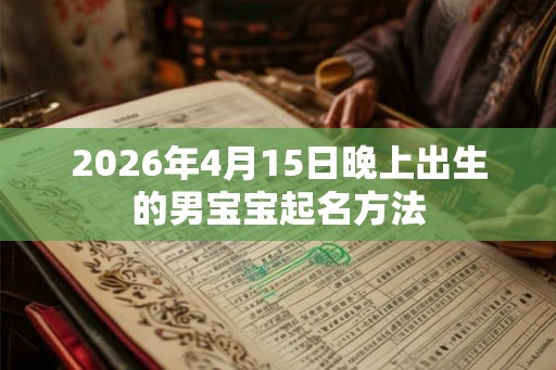 2026年4月15日晚上出生的男宝宝起名方法