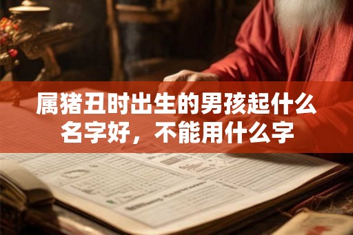 属猪丑时出生的男孩起什么名字好，不能用什么字