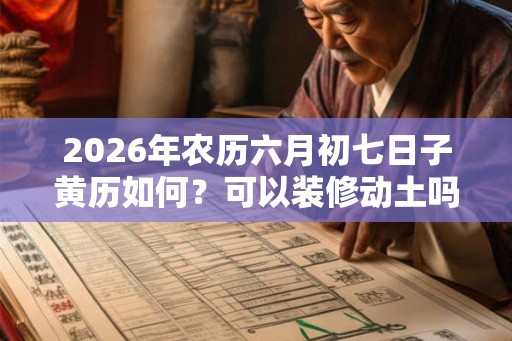 2026年农历六月初七日子黄历如何？可以装修动土吗？