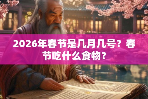 2026年春节是几月几号？春节吃什么食物？