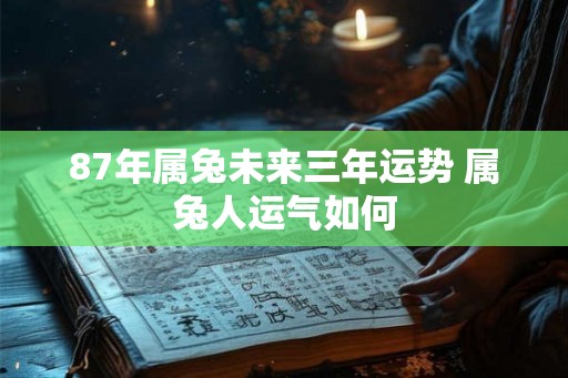 87年属兔未来三年运势 属兔人运气如何 87年属兔未来三年运势 属兔人运气如何