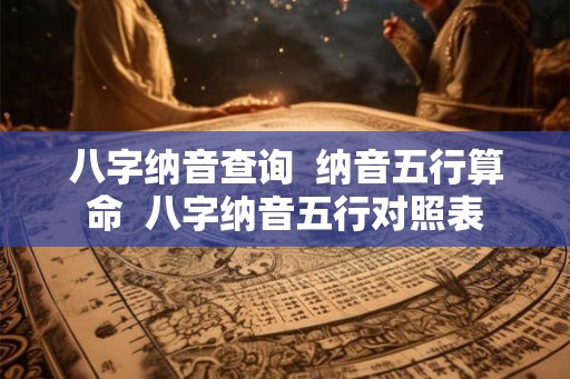 八字纳音查询  纳音五行算命  八字纳音五行对照表