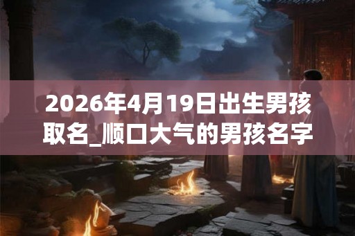 2026年4月19日出生男孩取名_顺口大气的男孩名字