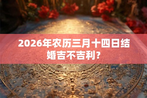 2026年农历三月十四日结婚吉不吉利？