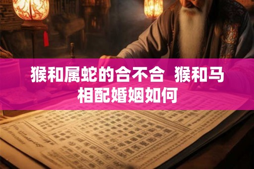 猴和属蛇的合不合  猴和马相配婚姻如何