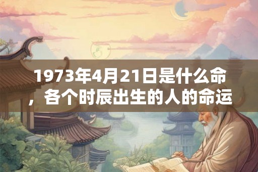 1973年4月21日是什么命，各个时辰出生的人的命运