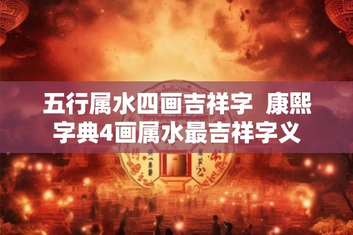 五行属水四画吉祥字  康熙字典4画属水最吉祥字义