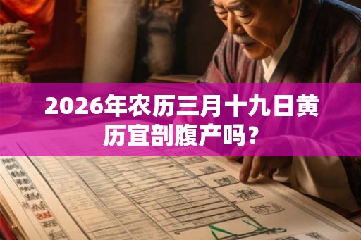 2026年农历三月十九日黄历宜剖腹产吗？