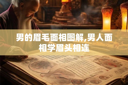 男的眉毛面相图解,男人面相学眉头相连