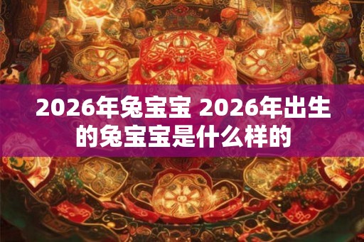 2026年兔宝宝 2026年出生的兔宝宝是什么样的