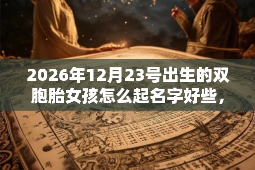 2026年12月23号出生的双胞胎女孩怎么起名字好些，五行属什么？