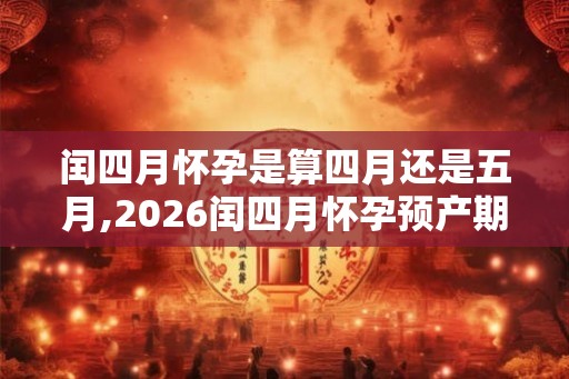 闰四月怀孕是算四月还是五月,2026闰四月怀孕预产期