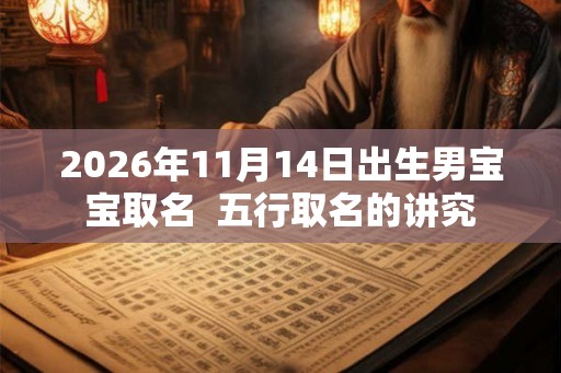 2026年11月14日出生男宝宝取名  五行取名的讲究