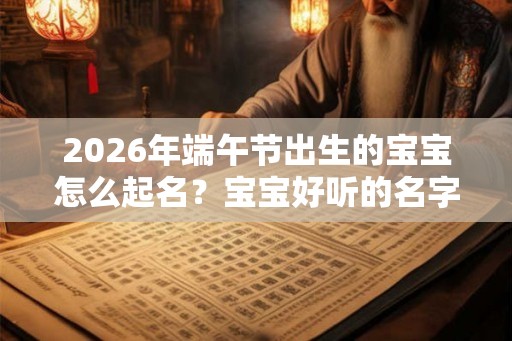 2026年端午节出生的宝宝怎么起名？宝宝好听的名字推荐