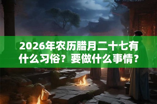 2026年农历腊月二十七有什么习俗？要做什么事情？
