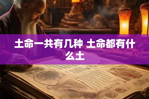土命一共有几种 土命都有什么土
