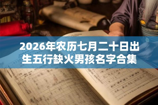2026年农历七月二十日出生五行缺火男孩名字合集