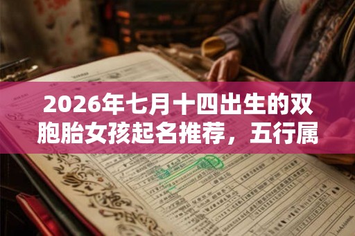 2026年七月十四出生的双胞胎女孩起名推荐，五行属什么