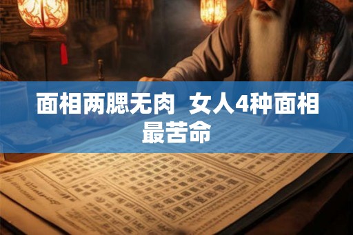 面相两腮无肉  女人4种面相最苦命