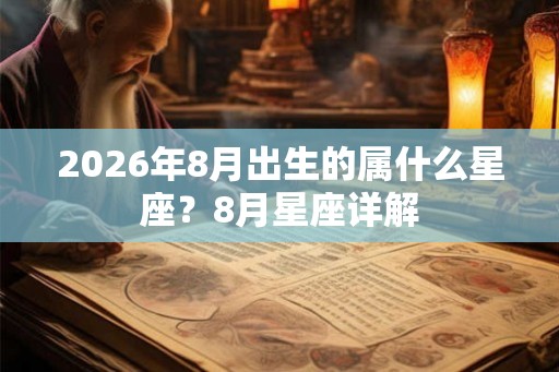 2026年8月出生的属什么星座？8月星座详解