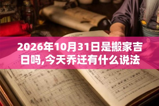 2026年10月31日是搬家吉日吗,今天乔迁有什么说法
