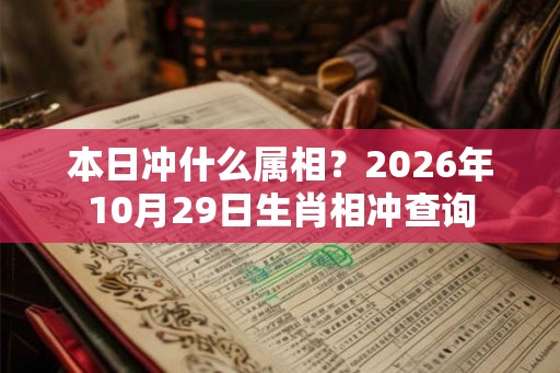 本日冲什么属相？2026年10月29日生肖相冲查询