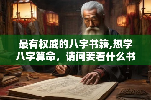 最有权威的八字书籍,想学八字算命,请问要看什么书? 最有权威的八字书籍,想学八字算命,请问要看什么书?