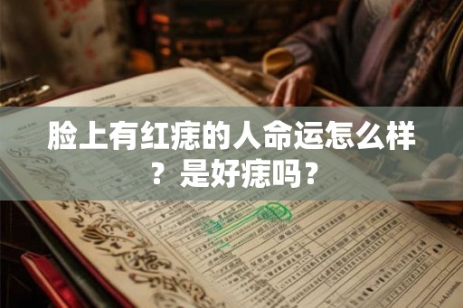 脸上有红痣的人命运怎么样？是好痣吗？