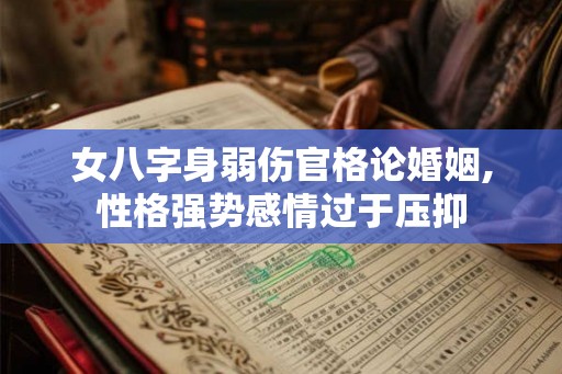 女八字身弱伤官格论婚姻,性格强势感情过于压抑